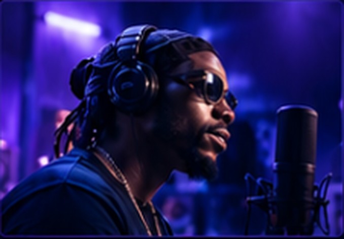 Jah Fragrance in the recording studio